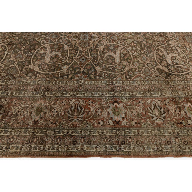 Antique Bakhtiari Rug With Intricate All-Over Scroll & Medallion Pattern For Sale In New York - Image 6 of 12