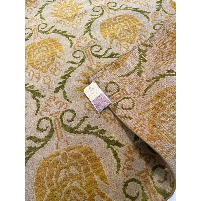 Turkish Antique Portuguese Rug 4.4x3.4 For Sale - Image 3 of 4