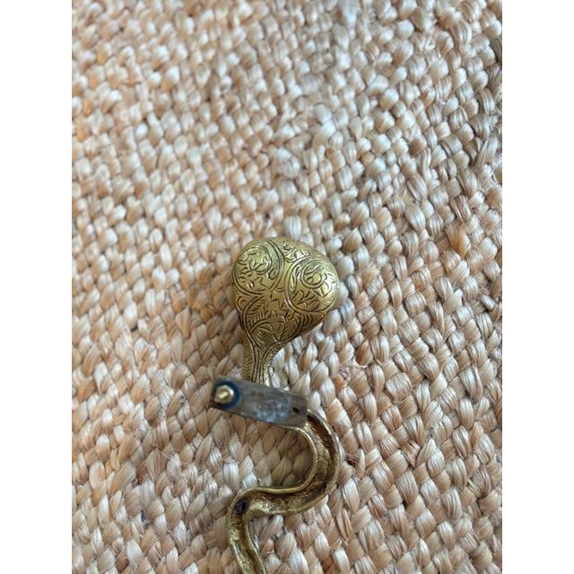 Large Architectural Bronze Cobra Hardware Left For Sale In Chicago - Image 6 of 10