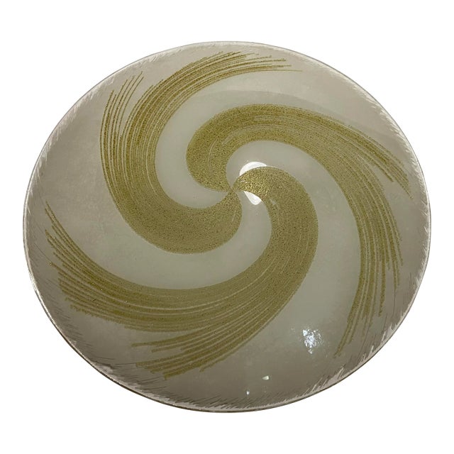 Mid-Century Modern Stilnovo Style Swirl Glass Lamp Shade For Sale
