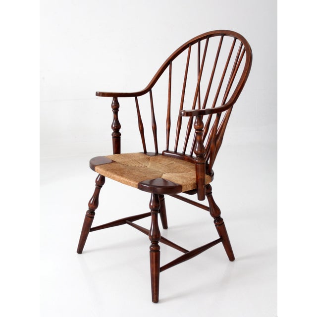 Vintage Windsor Armchair Set of 4 For Sale - Image 10 of 18