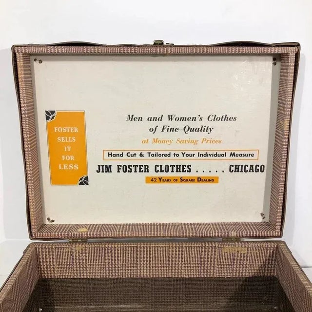 Brown 1940s Advertising Suitcase For Sale - Image 8 of 11