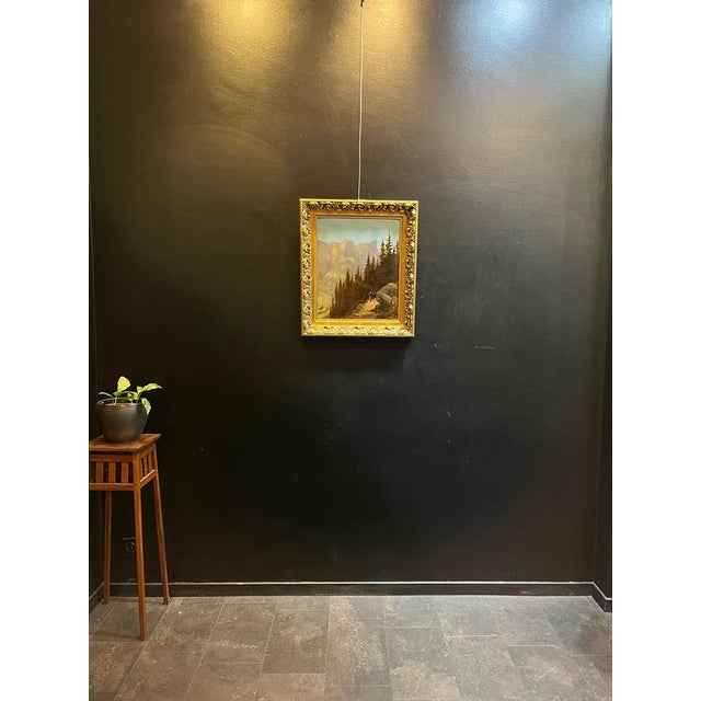 Perrenoud, Pines and Mountains, Oil on Masonite For Sale - Image 9 of 13