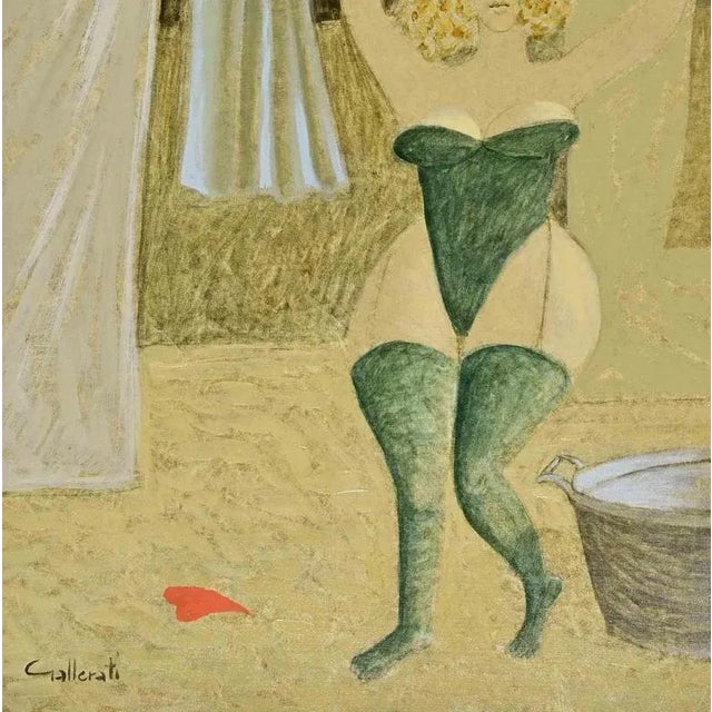 Oil on canvas realized by Alberto Gallerati (b. 1945) in 1970s. Hand signed. Very good condition. This piece is attributed...