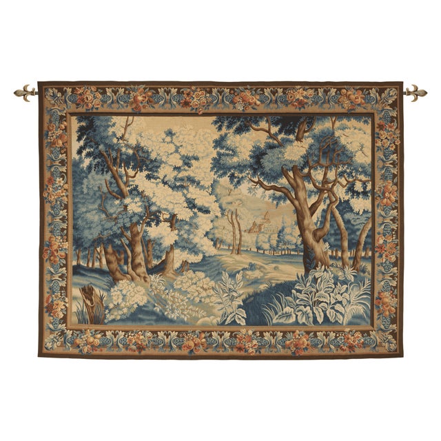 An original 19th Century tapestry woven at Aubusson, France, depicting the traditional 15th Century style of the 'Mille-...