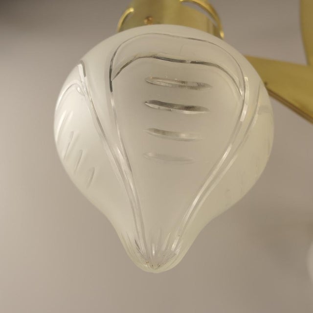Gold Chandelier from Wiener Werkstätte, 1920s For Sale - Image 8 of 15