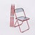 Red and Smoked Acrylic Plia Folding Chairs by Piretti for Castelli Italy, 1970s For Sale - Image 15 of 18
