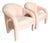 Postmodern Sculpted Pink Lounge Chairs - A Pair For Sale