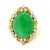 A beautiful Italian statement ring dating to circa 1970, centered by a substantial oval green jadeite cabochon measuring...