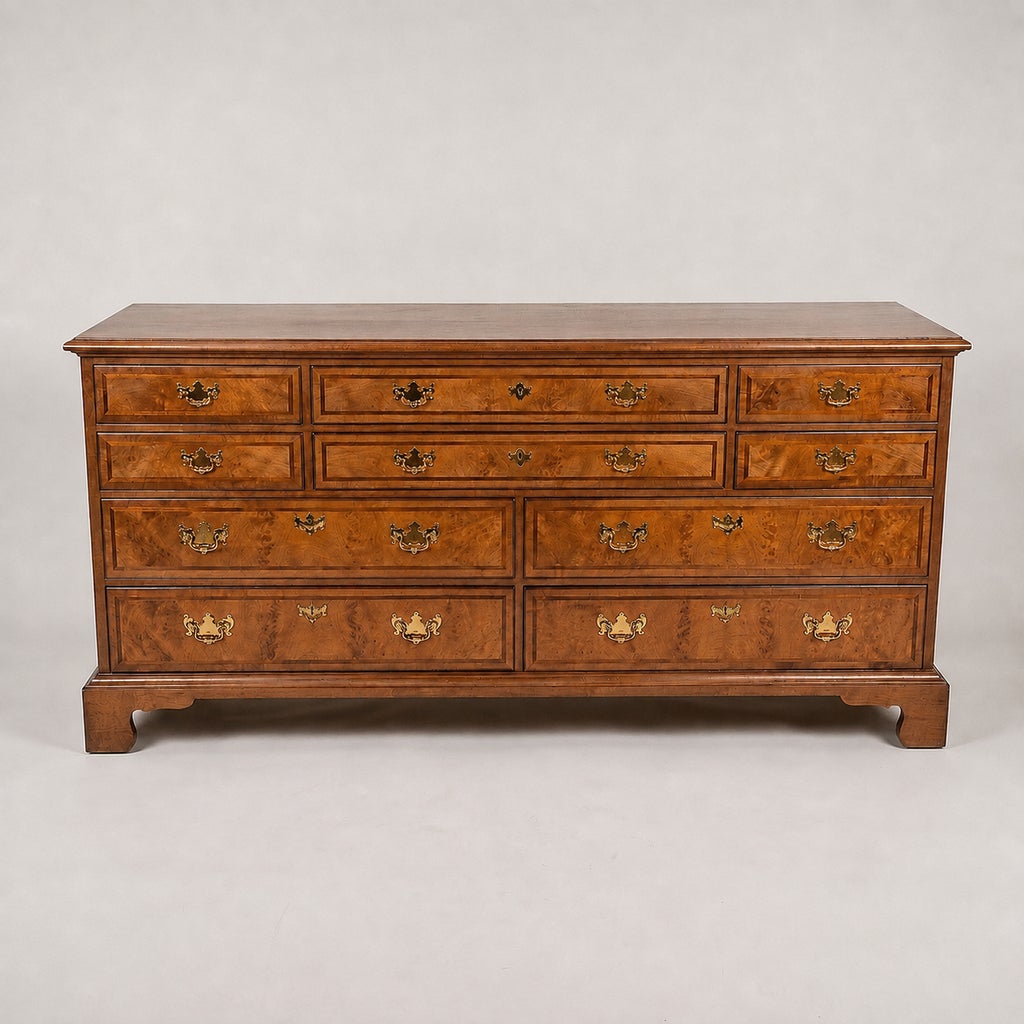 1970s Vintage Henredon Aston Court Banded Mahogany Triple Dresser — view 8