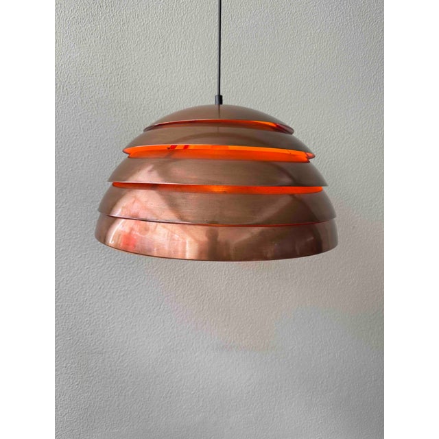 Model T325/450 Pendant Lamp in Copper by Hans-Agne Jakobsson, Markaryd, Sweden, 1960s For Sale - Image 4 of 18