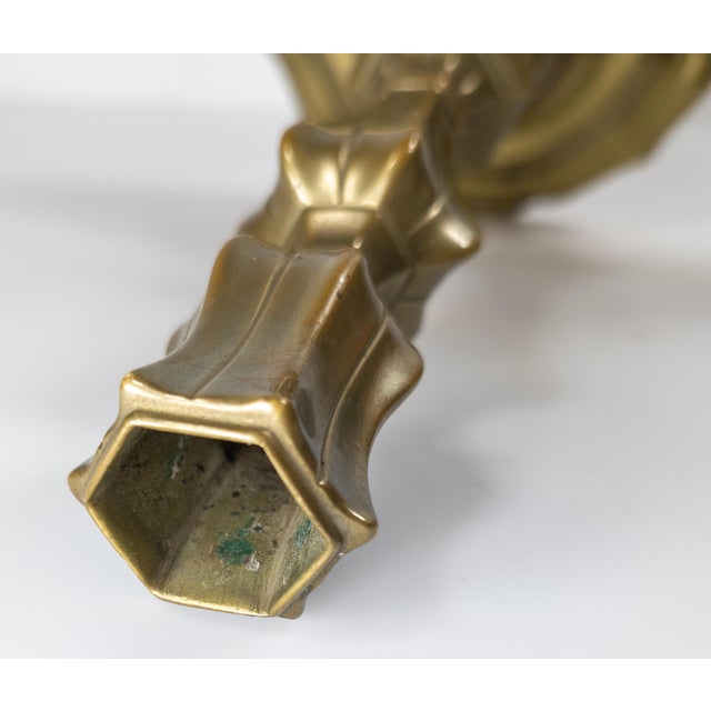 18th Century Pair of French Rococo Bronze Candlestick Candle Holders For Sale - Image 9 of 15