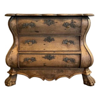Mid 19th Century Dutch Provincial Bombé Chest of Drawers For Sale