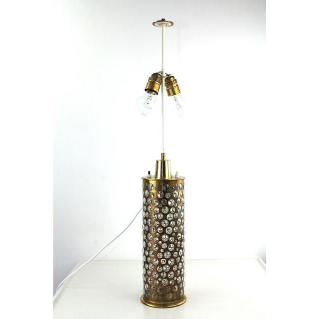 Metal Bubble Glass Table Lamps attributed to Helena Tynell for Limburg, 1960s For Sale - Image 7 of 16