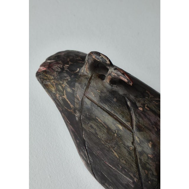 Scandinavian Folk Art Carved Decoy Duck, Denmark, 1910s For Sale - Image 6 of 13
