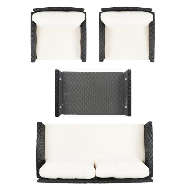 2020s Vellor 4-Piece Living Set, Black/Beige Cushion For Sale - Image 5 of 7