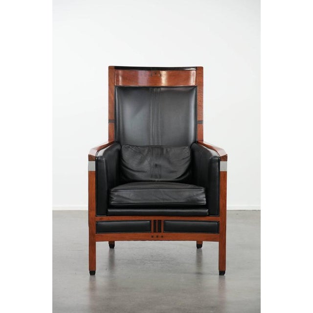 Beautiful and very comfortable black Art Deco designer armchair by Schuitema from the Decoforma series. : A piece of...
