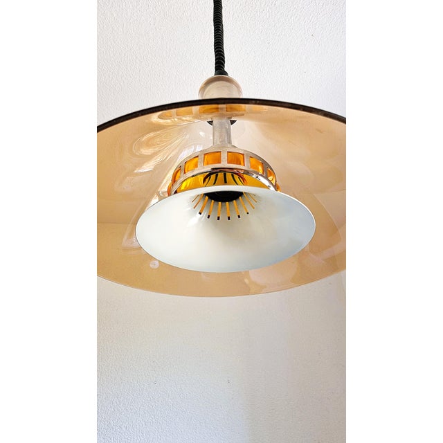 Space Age UFO Tulip Pendant Lamp in Tinted Acrylic Glass, 1970s For Sale - Image 6 of 12