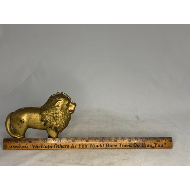 Antique Hubley Cast Iron Lion Still Bank, c. 1910s For Sale - Image 9 of 10