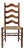 Vintage French Provincial Rush Seat Ladderback Chair For Sale