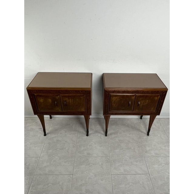 Mid-Century Italian Bedside Tables, 1950s, Set of 2 For Sale - Image 10 of 12