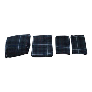 Ralph Lauren Plaid Full Sheet Set - 4 Pieces For Sale