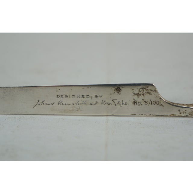 Early 20th Century Early 20th Century Garrard London Winston Churchill Sterling Silver Coin Letter Opener Paper Knife For Sale - Image 5 of 12