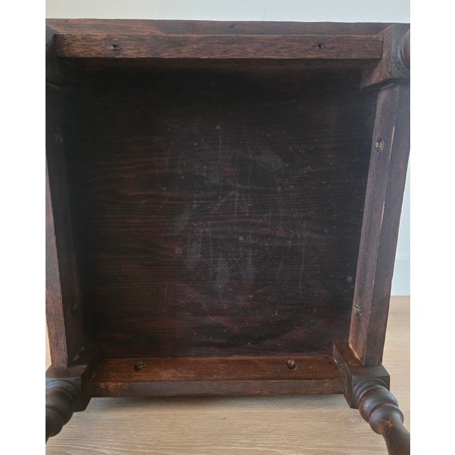 Rare Taylor Tile Side Table | Antique California Arts & Crafts | Antique Oak For Sale - Image 4 of 10