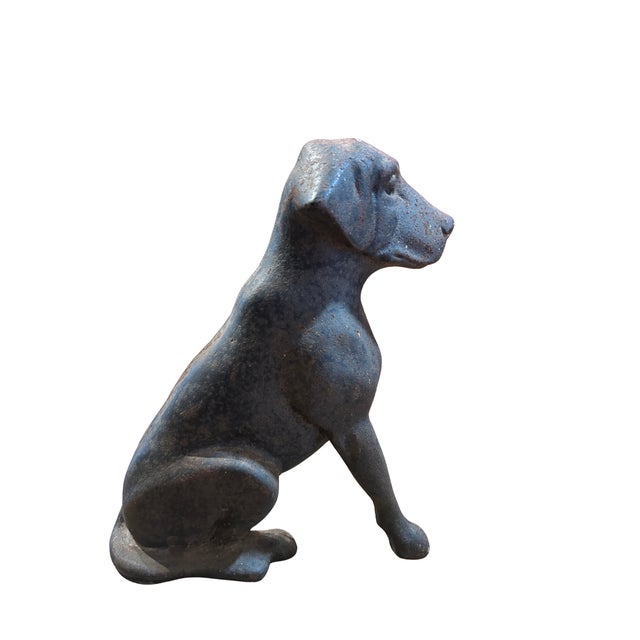 Early 20th Century Pair of Early 20th Century Labrador Andirons For Sale - Image 5 of 10