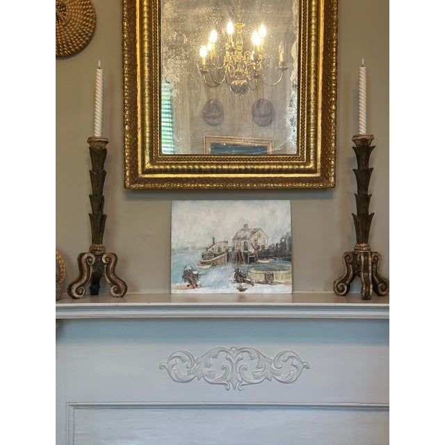 1960s Vintage Coastal Oil on Board Painting For Sale - Image 5 of 8