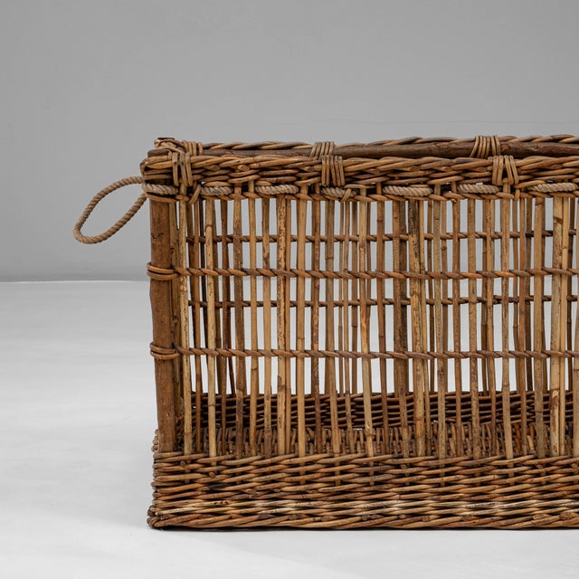 Wood 1920s French Wicker Basket For Sale - Image 7 of 18