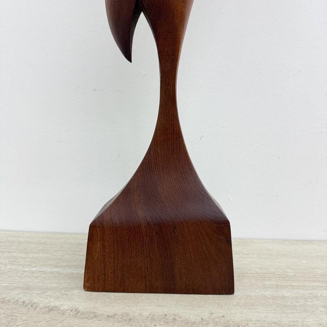 Mid-Century Teak Crane Figurine, 1960s For Sale - Image 14 of 18