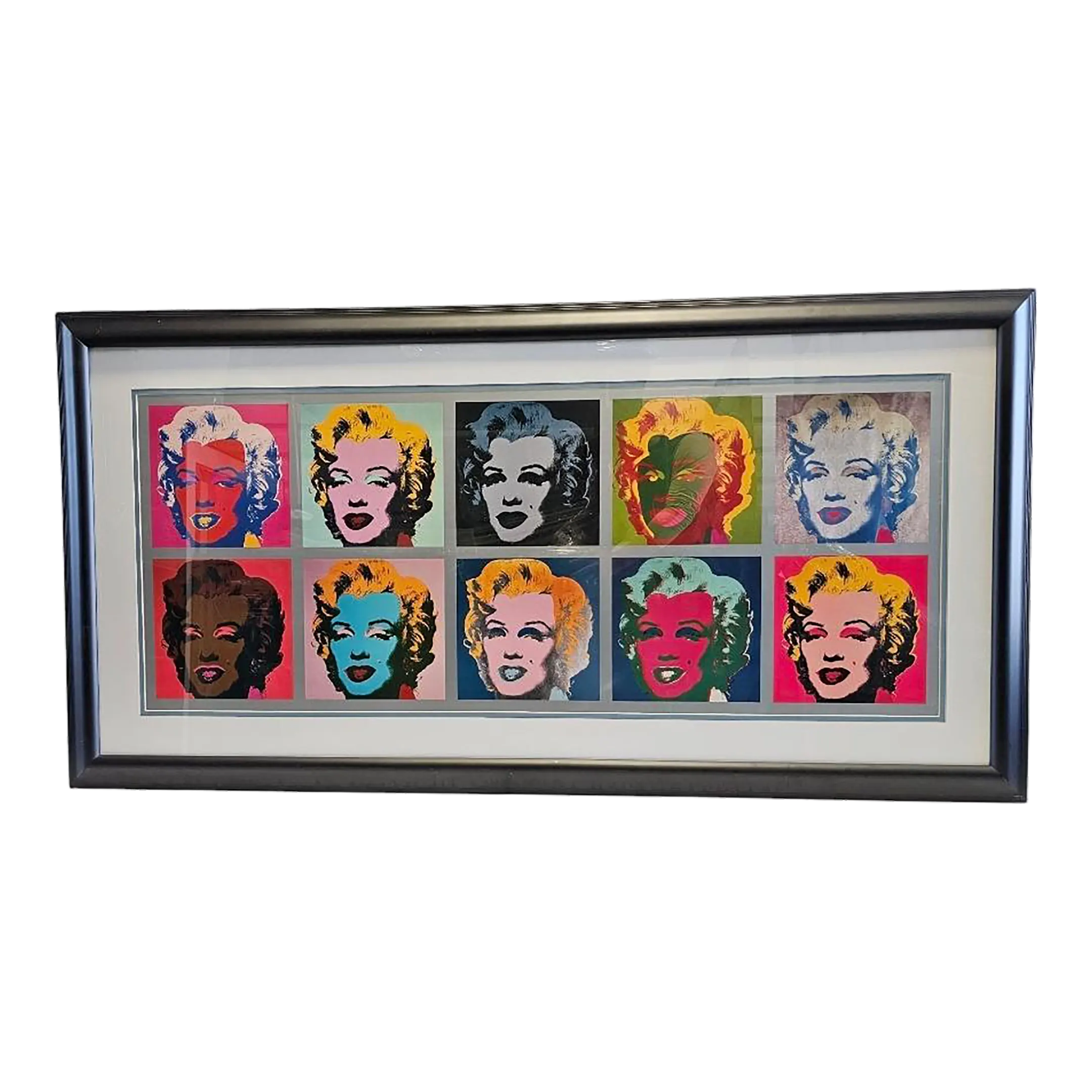 【額縁付】Ten Marilyns 1967 / アートポスター Ten Marilyns, 1967 by Andy Warhol Offset Lithograph - 10 Marilyn