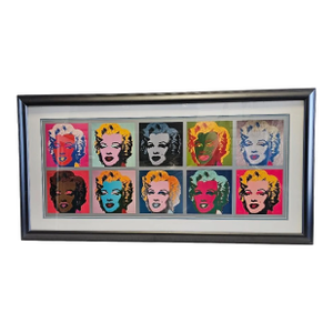 Ten Marilyns, 1967 by Andy Warhol Offset Lithograph - 10 Marilyn Framed- Stamped