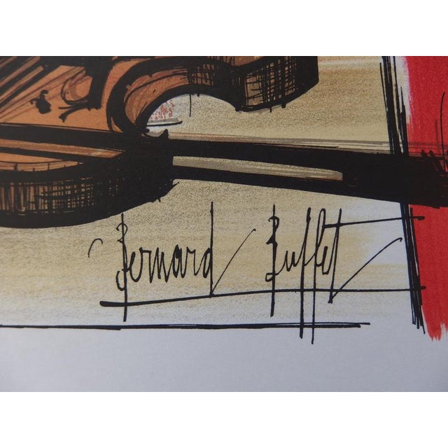 Modern Bernard Buffet, Still Life with Violin, Lithograph For Sale - Image 3 of 5
