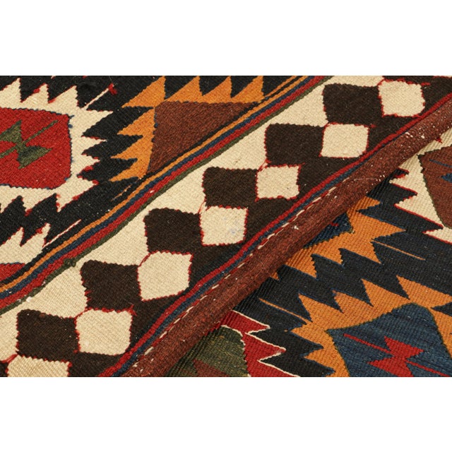 Textile Vintage Kilim With Tribal Geometric Patterns, From Rug & Kilim For Sale - Image 7 of 7