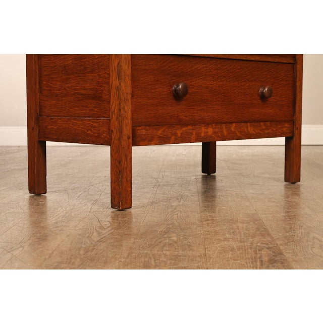 Antique Gustav Stickley Mission Oak Chest Of Drawers #909 For Sale - Image 9 of 18