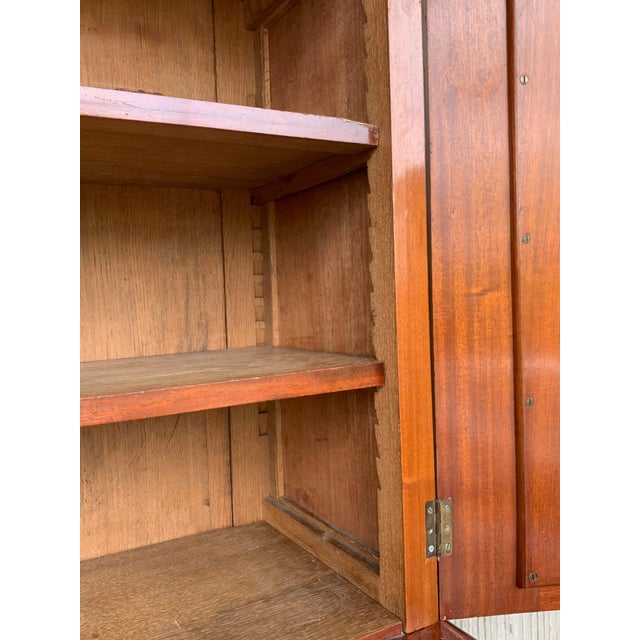 Early 20th Century 19th Century Empire Mahogany Bureau Secretary with Bookcase For Sale - Image 5 of 18