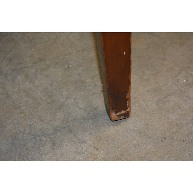 Vintage 1960s Federal Biggs Furniture 3 Drawer Solid Dark Mahogany Writing Desk For Sale - Image 11 of 18