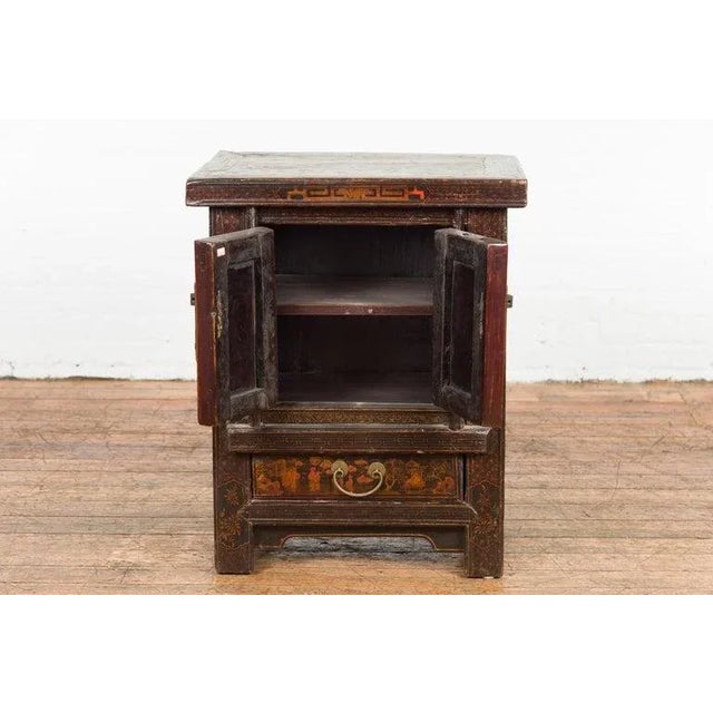 19th Century Chinese Qing Dynasty Period Bedside Cabinet with Original Lacquer For Sale - Image 12 of 13