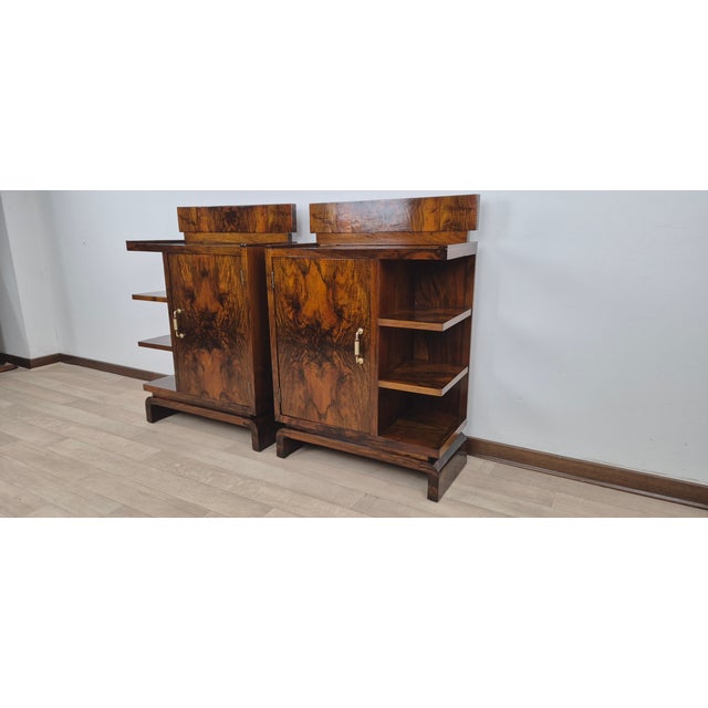 Vintage Art Deco Bedside Tables, 1920, Set of 2 For Sale - Image 4 of 18