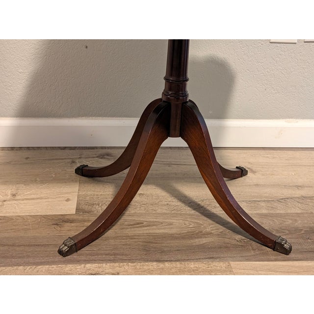 Mersman Vintage 1940s-1950s Mersman Mahogany 2-Tier Dumbwaiter Table or Butler Table For Sale - Image 4 of 13
