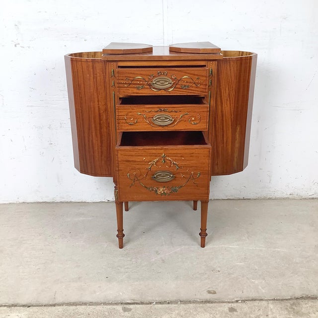 Antique American Adam Revival Martha Washington Sewing Cabinet by Aimone Mfg. Co., For Sale - Image 9 of 17