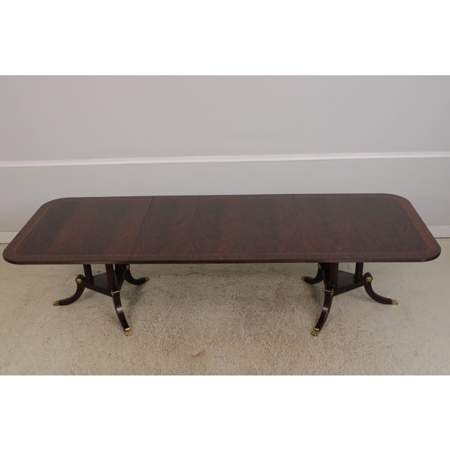 Henkel Harris Mahogany 2276 Double Pedestal Dining Table For Sale - Image 15 of 18