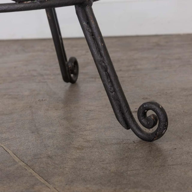1920s Spanish Wrought Iron and Glass Center Table For Sale - Image 13 of 14