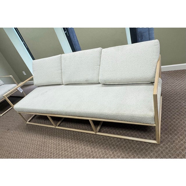 Modern Barbara Barry for McGuire Furniture Frame Sofa For Sale - Image 3 of 8