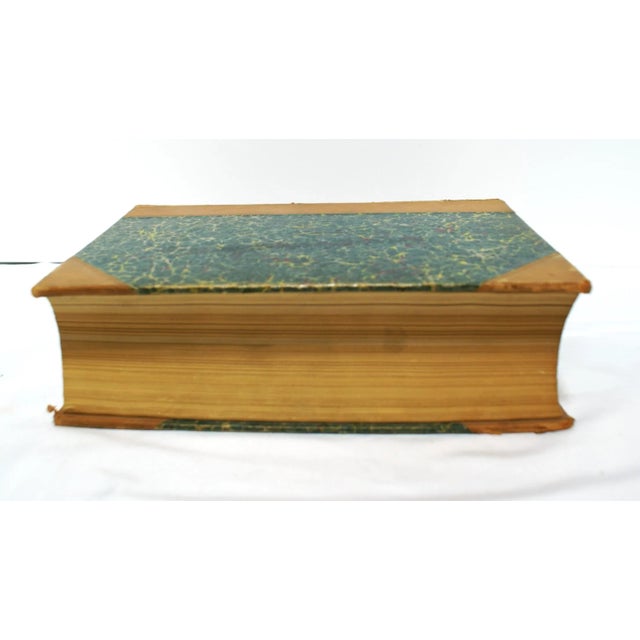 Antique Leather Marble Paper Public Acts Book 1944-45 London For Sale - Image 4 of 12