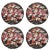 Contemporary Festoon Flowers, 16" Round Pebble Placemats, Set of 4 For Sale - Image 3 of 3