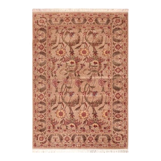 Art Nouveau 1990's Pak-Persian Taupe/Rust Wool Rug - 6'2'' X 9'5'' For Sale
