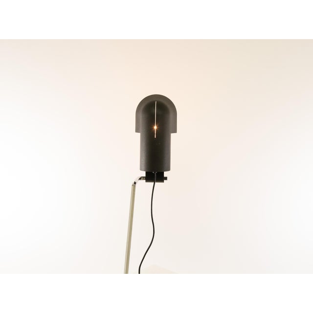 Black Pala Clamp Table Lamp by Corrado and Luigi Aroldi for Luci, 1970s For Sale - Image 6 of 11